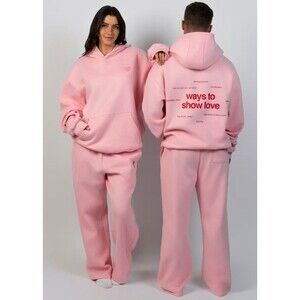 Comfrt Love Collection Bundle Set - Hoodie and Wide Leg Sweatpants - Size Medium